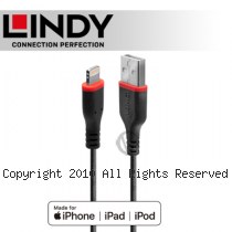 LINDY 林帝 強韌系列 Apple認證 Lightning (8pin) 轉 USB 傳輸線 2m (31292)