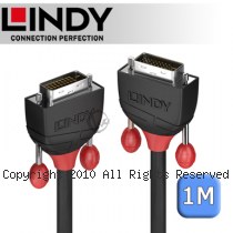 LINDY 林帝 BLACK DVI-D 雙鍊結 公 to 公 傳輸線 1m (36251)
