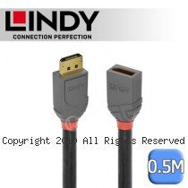 LINDY 林帝 ANTHRA DisplayPort 1.4版 公 to 母 延長線 0.5m (36495)