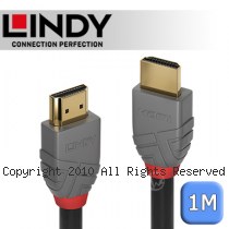 LINDY 林帝 ANTHRA HDMI 2.1 Type-A 公 to 公 傳輸線 1m (36952)
