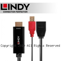 LINDY 林帝 HDMI 2.0 to DisplayPort 1.2 4K@60HZ 轉接器 帶 USB 電源(38289)