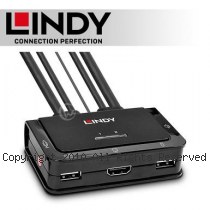 LINDY 林帝 2埠HDMI2.0 TO HDMI2.0 帶線KVM 切換器 (42345)