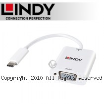 LINDY 林帝 主動式 USB3.1 Type-C to VGA轉接器 (43242)