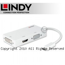 LINDY 林帝 主動式 USB3.1 Type-C to HDMI/DVI/VGA 三合一轉接器 (43273)