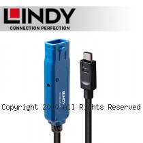 LINDY 林帝 主動式 USB3.2 Gen 1 Type-C公 to A母 延長線 5m (43380)