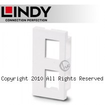 LINDY 林帝 2 PORT 模組/模塊 KEYSTONE 連接面板*4PCS, 白色 (60552)