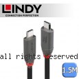 LINDY 林帝 ANTHRA USB 4 Gen 3X2 Type-C 公 to 公 PD 240W 傳輸線 1.5m (36957)