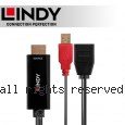 LINDY 林帝 HDMI 2.0 to DisplayPort 1.2 4K@60HZ 轉接器 帶 USB 電源(38289)