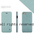 Optima iPhone7/8 側掀站立型皮套 針織系列 湖水綠