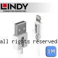LINDY 林帝 Apple 認證 USB Type-A to Lightning (8pin) 傳輸線 1m (92025)