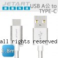 JetArt 捷藝 鋁合金 USB A公 to Type-C 極速傳輸線 1.8m (CAC3501)
