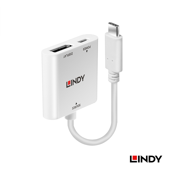 LINDY 林帝 主動式 USB3.1 Type-C TO Displayport 轉接器 帶PD功能 (43289)