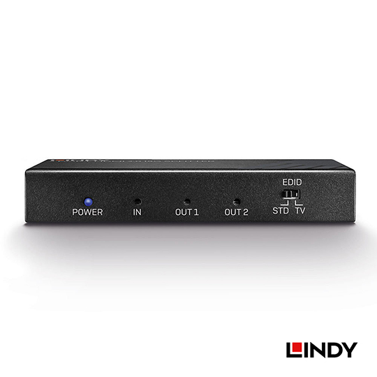 LINDY 林帝 HDMI2.0 UHD 18G 4K@60HZ 一進2出影像分配器 38235 03